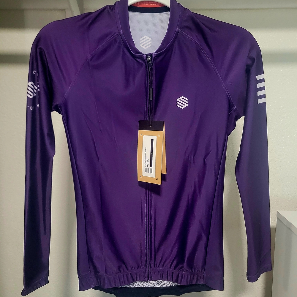 Purple Long Sleeve Cycling Jersey